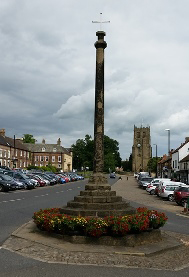 Market Cross on Market place looking towards St Gregory's Church